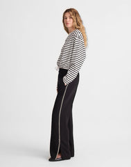 Pull-On Bootcut Track Pant JET BLACK