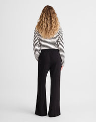 Pull-On Bootcut Track Pant JET BLACK