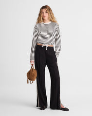 Pull-On Bootcut Track Pant JET BLACK