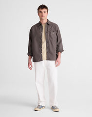 Single-Pocket Shirt in Allday Oxford PELICAN GREEN