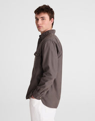 Single-Pocket Shirt in Allday Oxford PELICAN GREEN