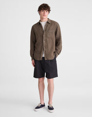 Button-Up Shirt in Linen CAPERS