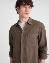 Button-Up Shirt in Linen CAPERS