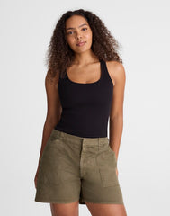 The Curvy Essex Utility Short FADED IVY