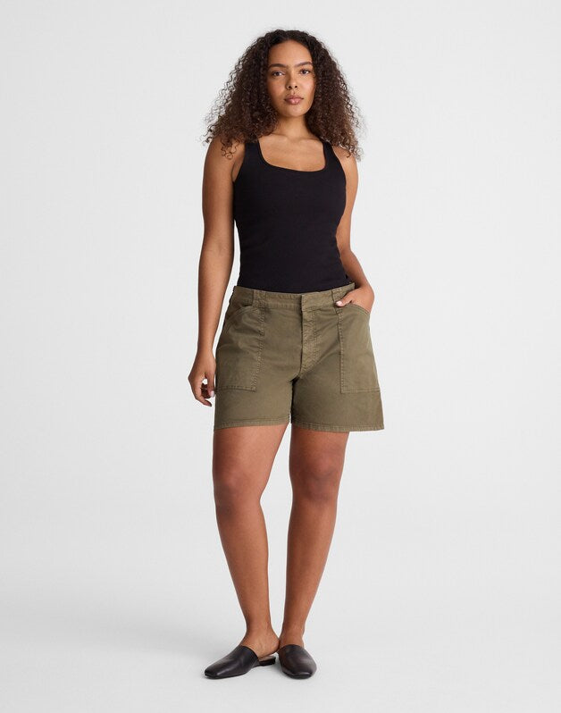 The Curvy Essex Utility Short FADED IVY