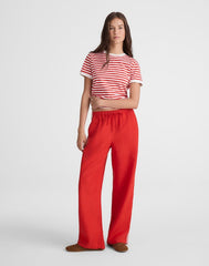 Pull-On Pants in 100% Linen WILD POPPY