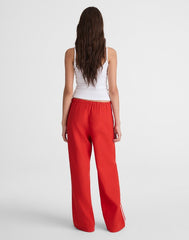Pull-On Pants in 100% Linen WILD POPPY