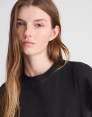 The Relaxed Tee in Vintage Jersey BLACK CHARCOAL