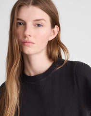 The Relaxed Tee in Vintage Jersey BLACK CHARCOAL