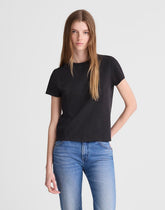 The Relaxed Tee in Vintage Jersey BLACK CHARCOAL