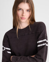 The Garment-Dyed Relaxed Crewneck Tee GRAPHIC STRIPES WHITE