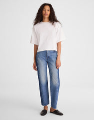 The Boxy Crop Tee in Allday Jersey WHITE