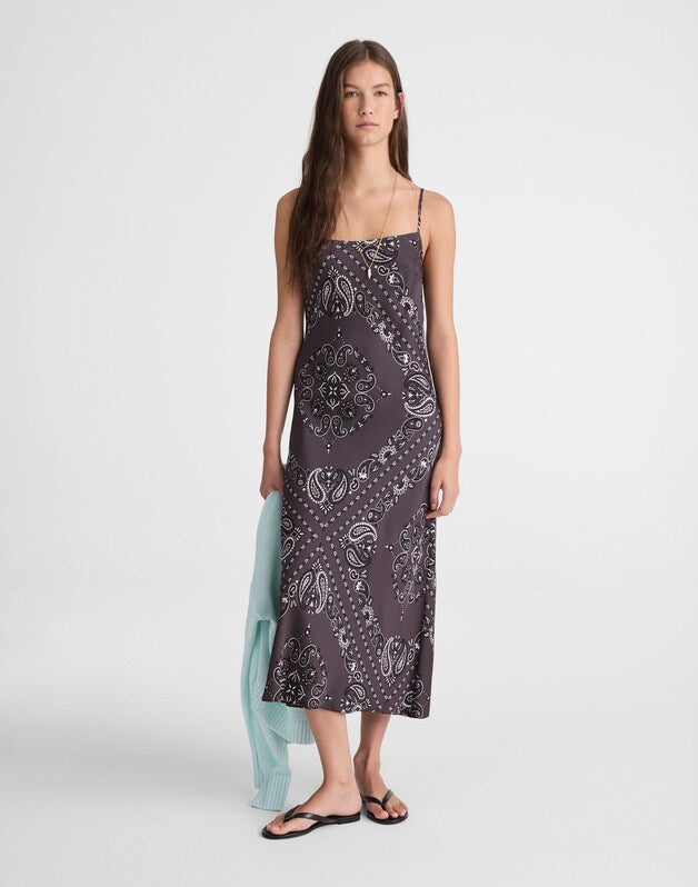 Cami Midi Slip Dress CHOCOLATE PLUM