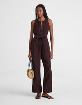 Utility Coverall Straight-Leg Jumpsuit COCOA