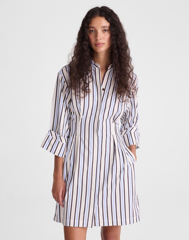 Tucked Mini Shirtdress BOARDWALK STRIPE