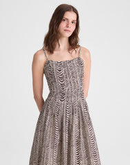 Ruched Midi Dress CHOCOLATE PLUM