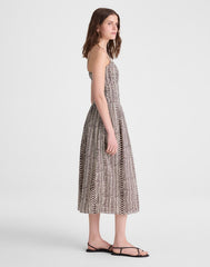 Ruched Midi Dress CHOCOLATE PLUM