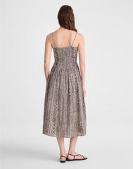 Ruched Midi Dress CHOCOLATE PLUM