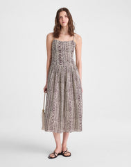 Ruched Midi Dress CHOCOLATE PLUM