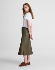 Drawstring Midi Skirt FADED IVY