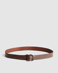 O-Ring Leather Belt CHERRY WOOD