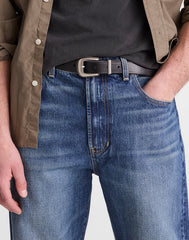 Western Leather Belt TRUE BLACK
