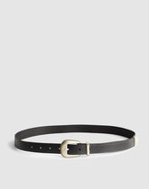 Western Leather Belt TRUE BLACK