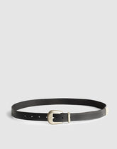 Western Leather Belt TRUE BLACK