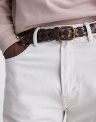 Linked Leather Belt COFFEE BEAN