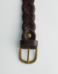 Linked Leather Belt COFFEE BEAN
