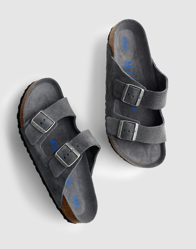 Birkenstock® Arizona Sandal in Suede CHARCOAL