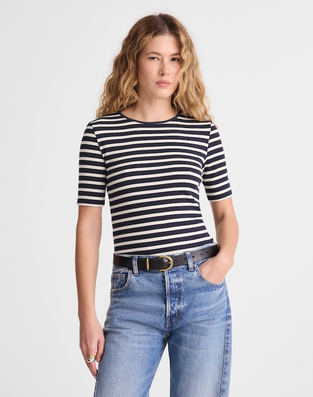 The 9-9 Short-Sleeve Tee in LuxeRib DARK NAVY
