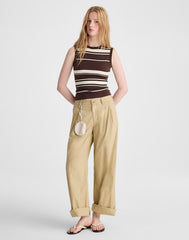 The '90s Shell Tank in Compact Cotton DARK BROWN