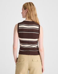 The '90s Shell Tank in Compact Cotton DARK BROWN