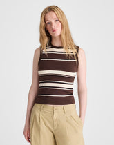 The '90s Shell Tank in Compact Cotton DARK BROWN