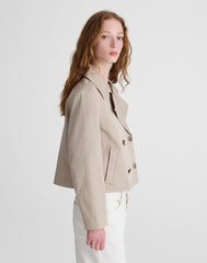 Cropped Trench Coat COASTAL DUNE