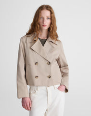 Cropped Trench Coat COASTAL DUNE
