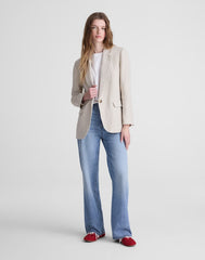 The Mercer Relaxed Blazer in 100% Linen OAT