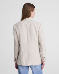 The Mercer Relaxed Blazer in 100% Linen OAT