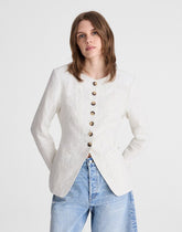 The Nolita Cutaway Blazer in 100% Linen LIGHTHOUSE