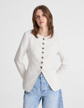 The Nolita Cutaway Blazer in 100% Linen LIGHTHOUSE