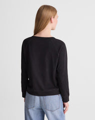 The Relaxed Raglan Tee in Vintage Jersey BLACK COAL