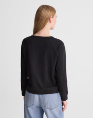 The Relaxed Raglan Tee in Vintage Jersey BLACK COAL