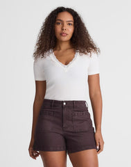 The Curvy Emmy Short CHOCOLATE PLUM