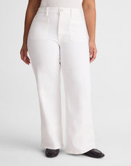 The Plus Emmy Wide-Leg Jean in Tile White TILE WHITE