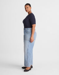 The Plus Darted Utility Barrel-Leg Jean in Faded Horizon FADED HORIZON WASH