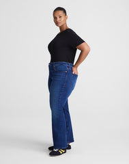 The Plus Flare Crop Jean in Super Stretch Denim OSGOODE WASH