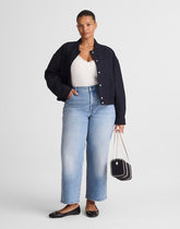 The Plus Curvy Perfect Vintage Wide-Leg Crop Jean RAEBROOK WASH