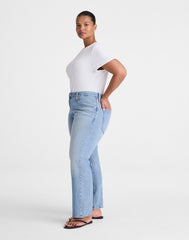 The Plus Curvy Dean Easy Straight Jean in Airy Denim FADED HORIZON WASH