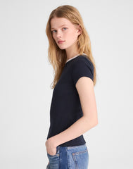 The '90s Crewneck Tee in Compact Cotton COLORBLOCK